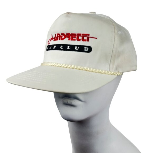 Vintage John Andretti Snapback Baseball Hat Cap Fan Club OSFA Embroidered White - Picture 3 of 16